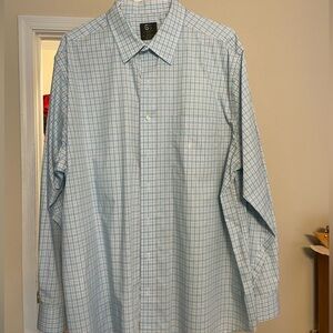 GS Men's Classic Blue Checkered Shirt